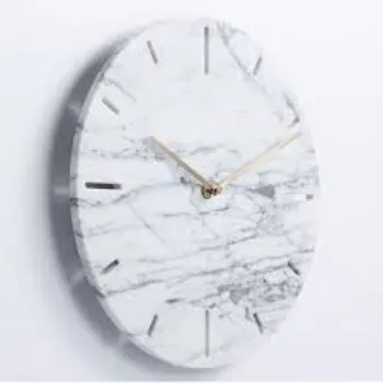 White Marble Wall Clock 